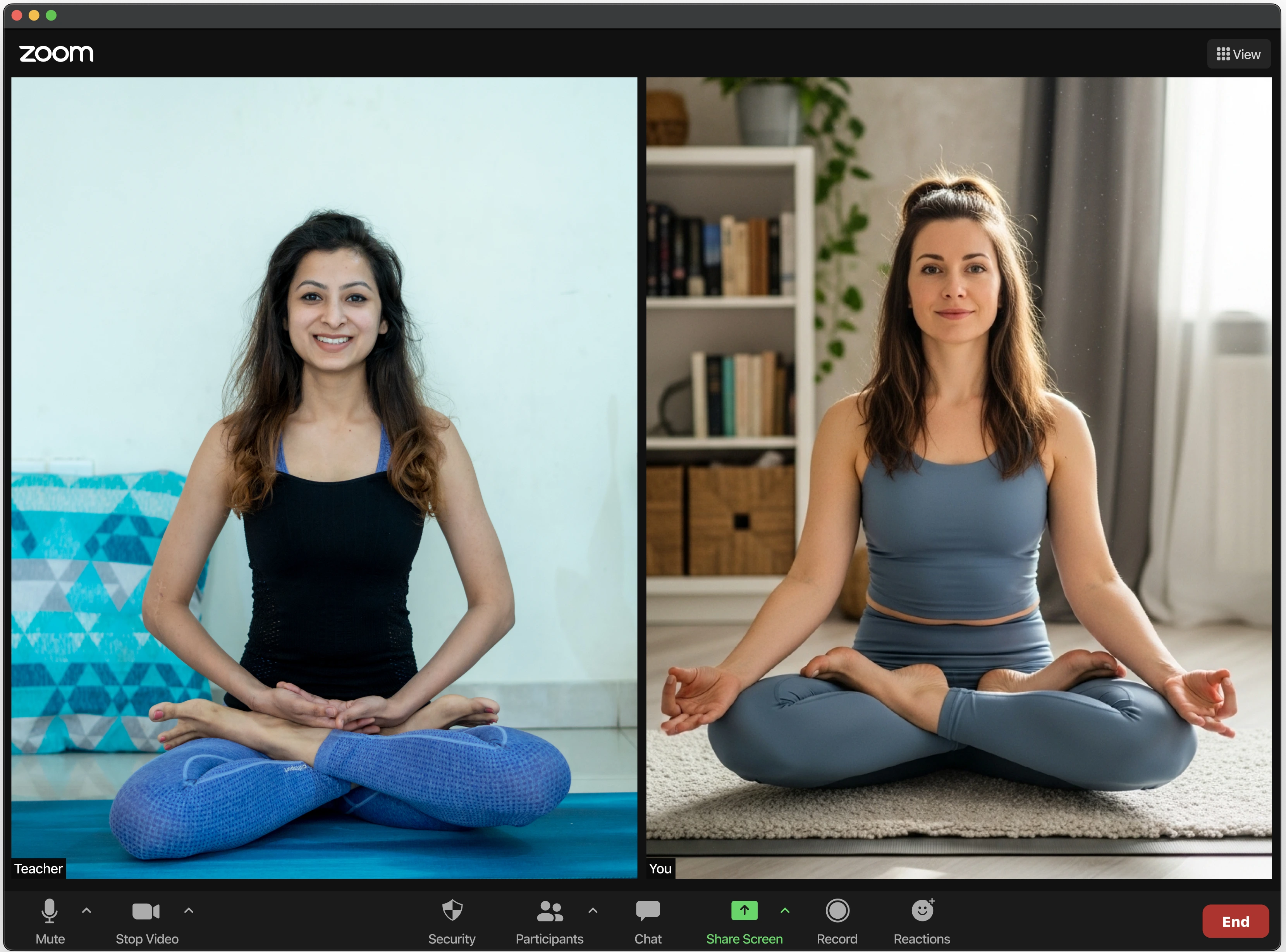 Live 1-on-1 yoga classes via Zoom with personal attention from certified teacher