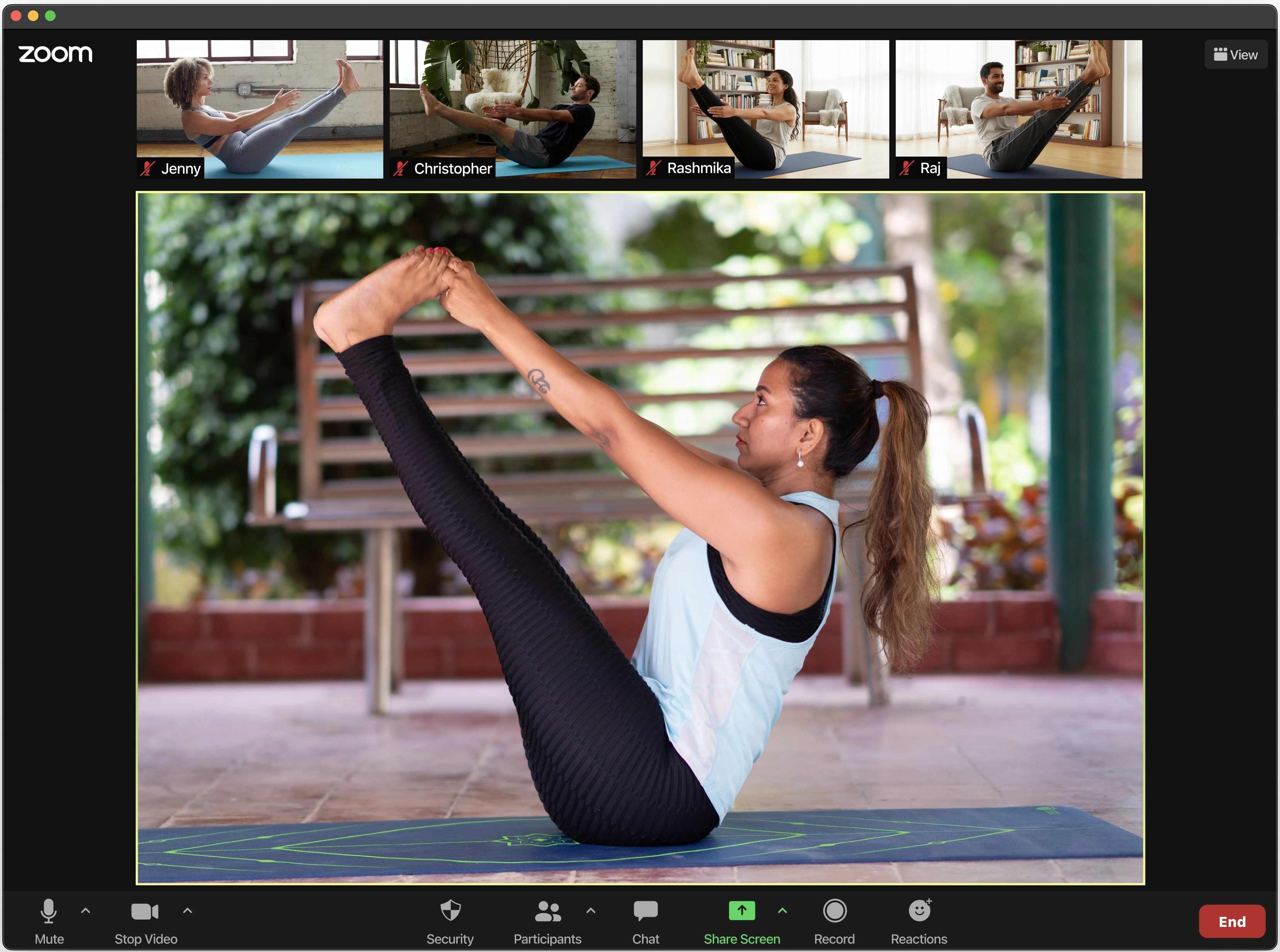 Live group yoga classes online with small class sizes and community connection